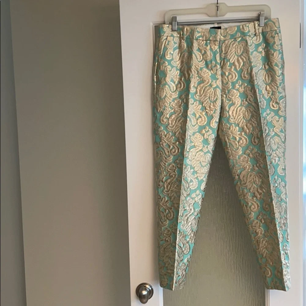 Jacquard cropped pants